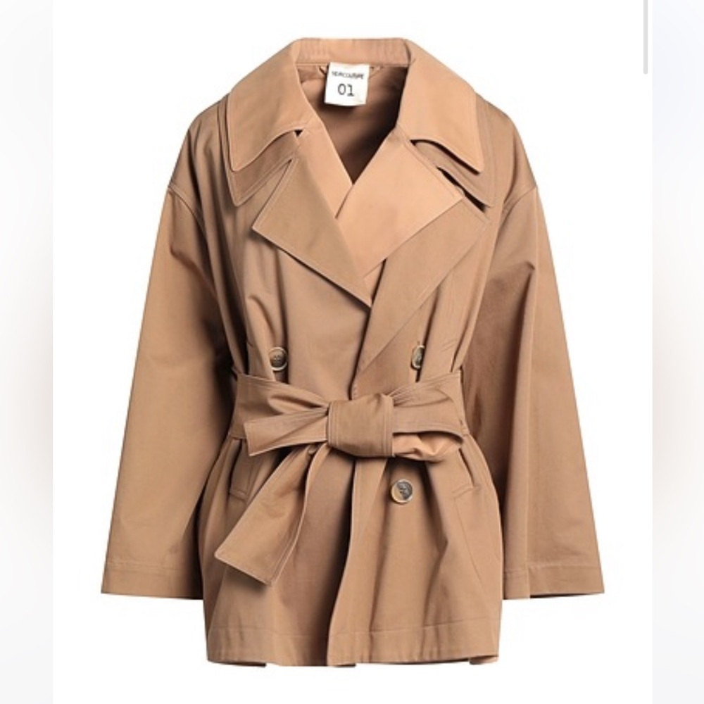 Amelie Semicouture short double-breasted trench coat - Camel size 6 (IT :42)